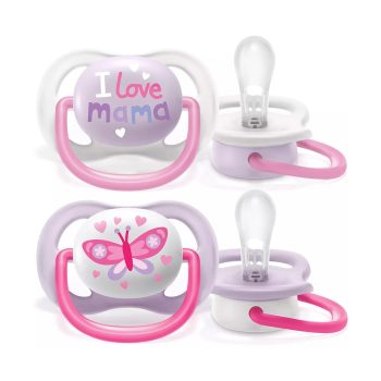 AVENT SUCETTE AIR COLL 0-6M GIRL MAM/BFL SCF080/02