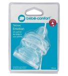 Bebe Confort – Tétines Emotion Col large T3 (x2) – 3 vitesses (6-24M +)