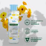 Klorane – Eau nettoyante sans rinçage au Calendula apaisant – Bébé – Peau normale 500 ml