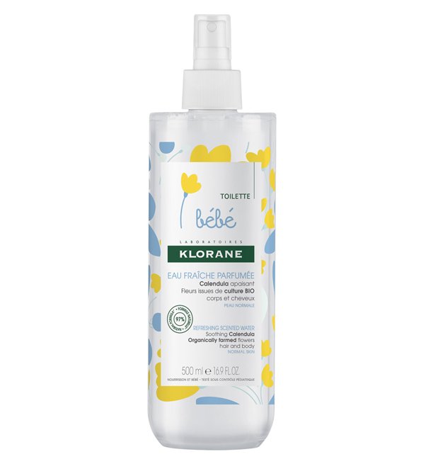 Klorane – Eau fraîche parfumée au Calendula apaisant – Bébé – Peau normale 500 ml Klorane – Eau fraîche parfumée au Calendula apaisant – Bébé – Peau normale 500 ml