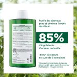 Klorane – Shampoing Séboréducteur à l’Ortie BIO – Cheveux gras 400 ml
