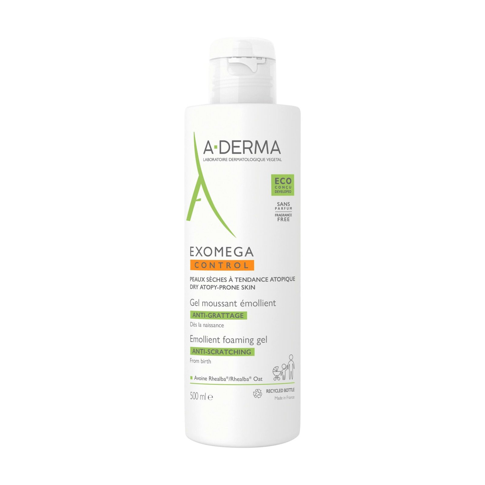 A-DERMA — EXOMEGA CONTROL GEL MOUSSANT ÉMOLLIENT ANTI-GRATTAGE 500 ml A-DERMA — EXOMEGA CONTROL GEL MOUSSANT ÉMOLLIENT ANTI-GRATTAGE 500 ml