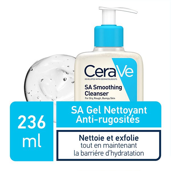 CeraVe SA Gel Nettoyant Anti-Rugosités Peau Sèche et Rugueuse | 236ml CeraVe SA Gel Nettoyant Anti-Rugosités Peau Sèche et Rugueuse | 236ml