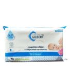 Gilbert Lingettes Bébé à l’Eau Biodégradables – 70 lingettes