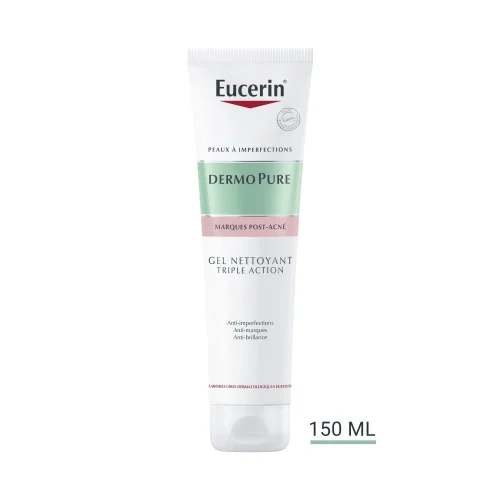 EUCERIN DERMOPURE TRIPLE ACTION GEL NETTOYANT 150ml EUCERIN DERMOPURE TRIPLE ACTION GEL NETTOYANT 150ml