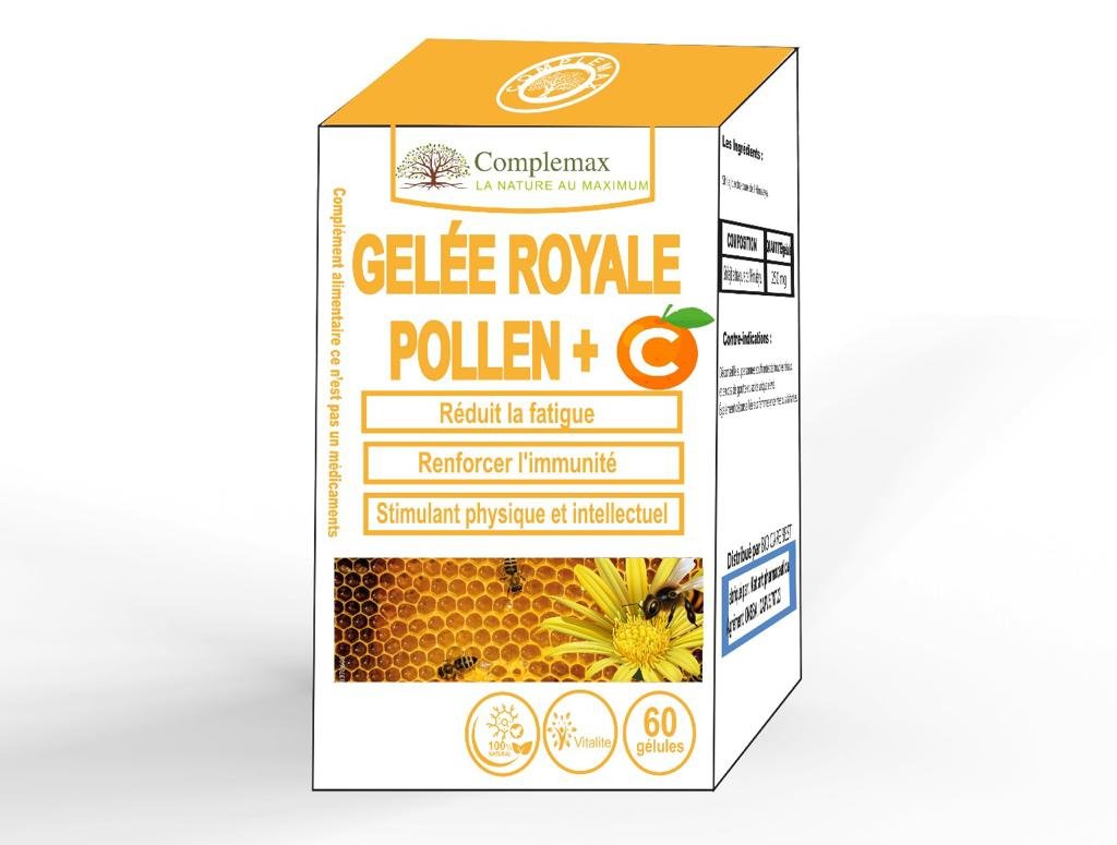 Complemax Gelee Royal Pollen + C 60 gelules Complemax Gelee Royal Pollen + C 60 gelules