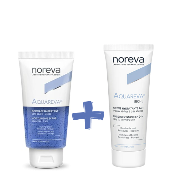 Noreva Aquareva Creme Riche 40ml+ Gommage Hydratant 75ml PACK Noreva Aquareva Creme Riche 40ml+ Gommage Hydratant 75ml PACK