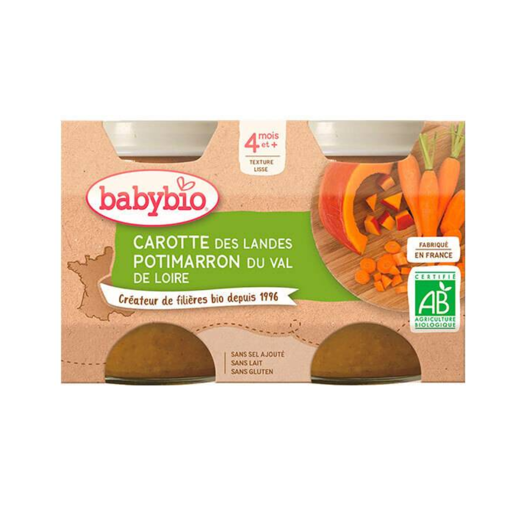 BABYBIO POT CAROTTE POTIMARRON 2 x 130G BABYBIO POT CAROTTE POTIMARRON 2 x 130G