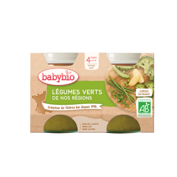 BABYBIO POT LEGUMES VERTS 2 x 130G