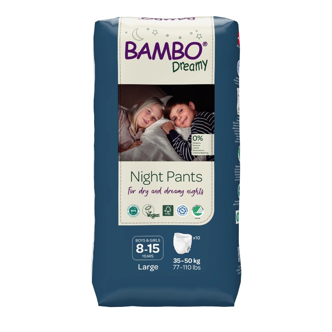 Bambo Dreamy Pants Night Boys and Girl 8-15 Years 10 unités Bambo Dreamy Pants Night Boys and Girl 8-15 Years 10 unités