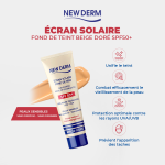 NEW DERM Crème solaire SPF50+ Beige Doré