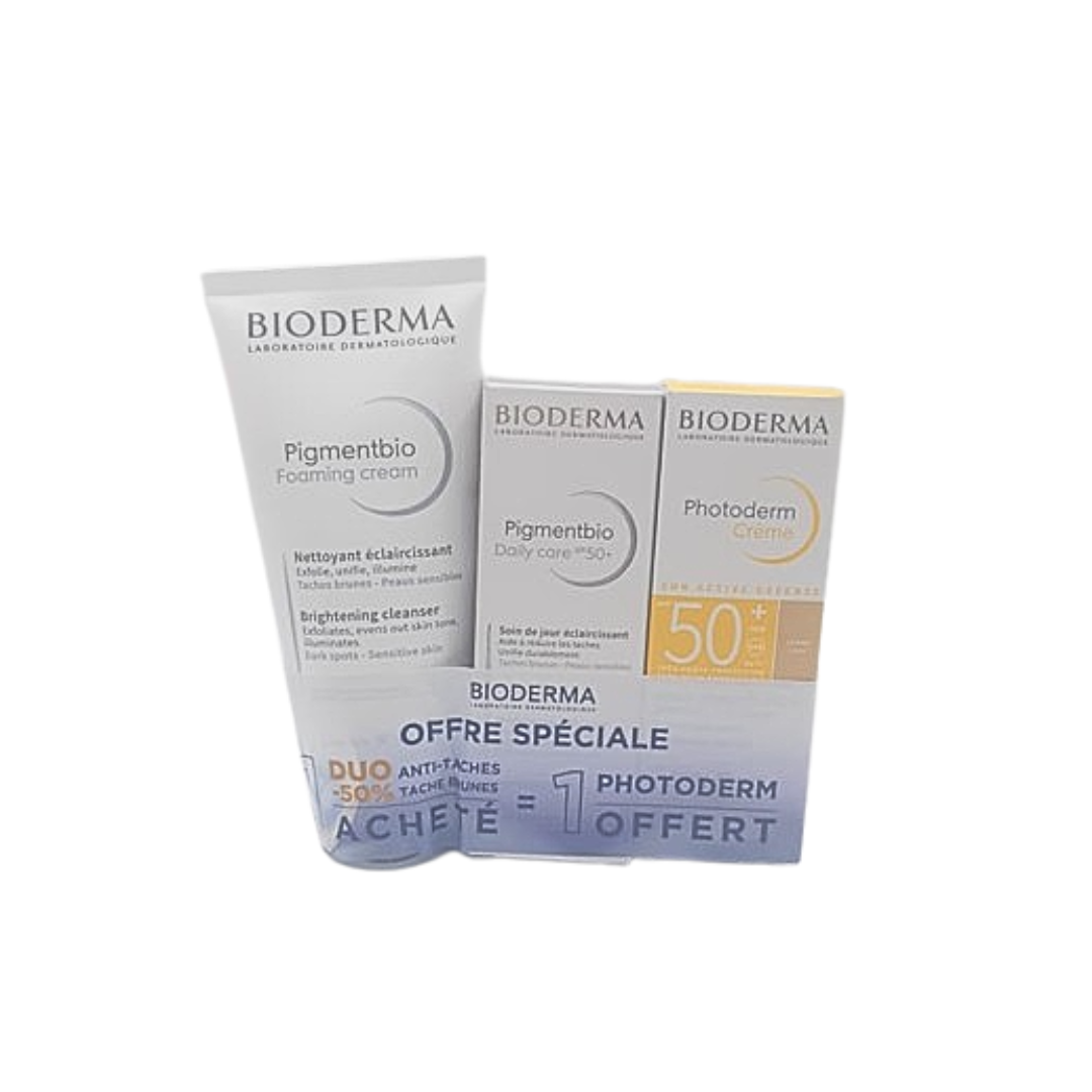 Bioderma Pigmentbio Foam 200ml+Daily Care spf50+Creme Teinte Claire Pack Bioderma Pigmentbio Foam 200ml+Daily Care spf50+Creme Teinte Claire Pack