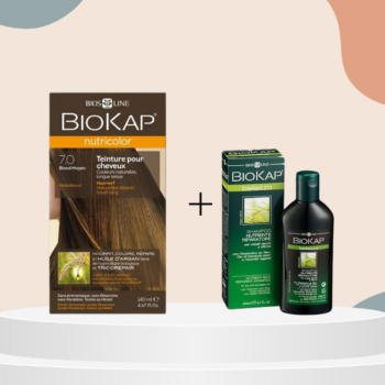 Biokap nutricolor 7.0 140ml+shampoing nourissant reparateur 100ml pack