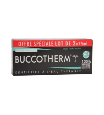 Buccotherm Dentifrice Charbon Noir 75ml x2 PACK