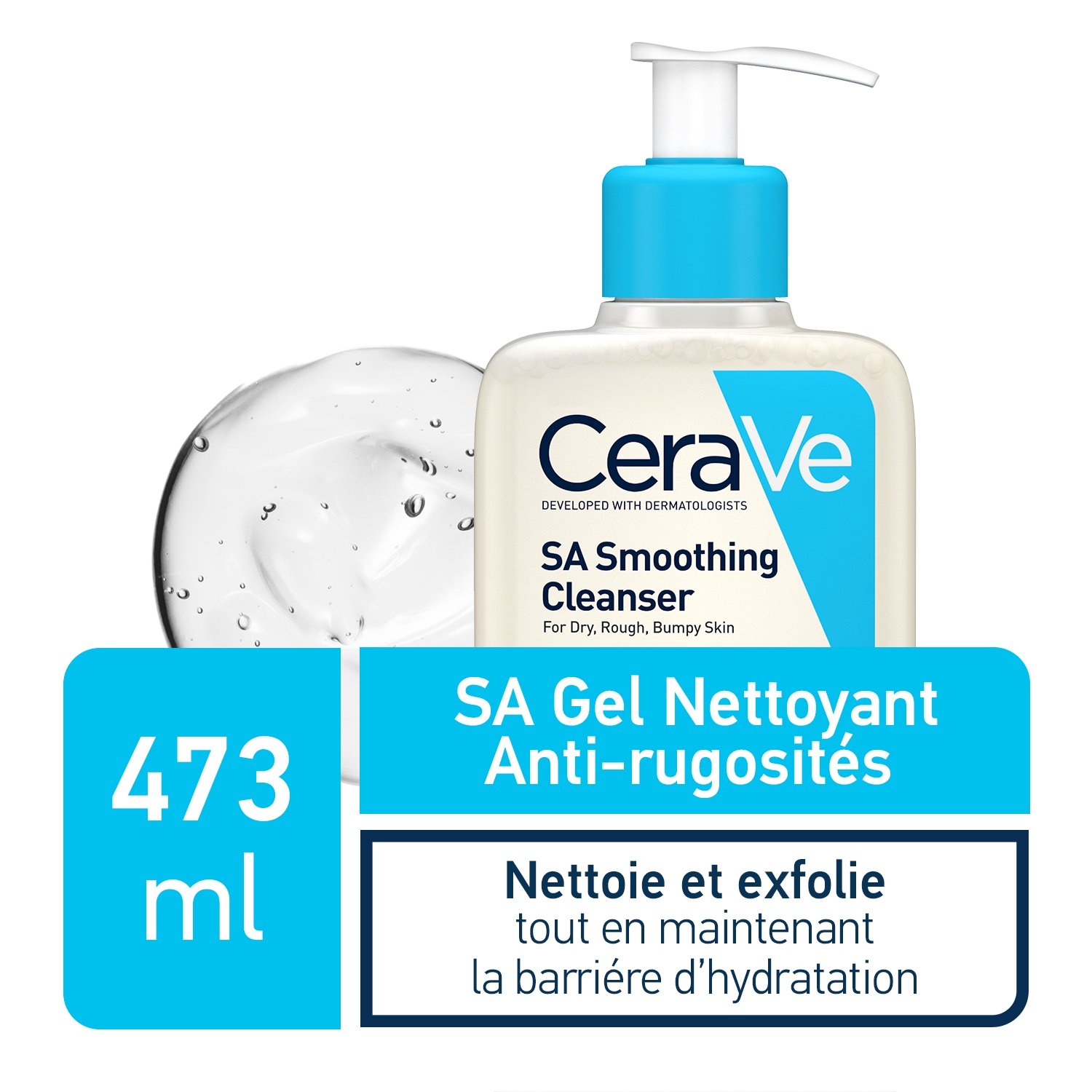 CeraVe SA Gel Nettoyant Anti-Rugosités | Peau Sèche Et Rugueuse | 473ml CeraVe SA Gel Nettoyant Anti-Rugosités | Peau Sèche Et Rugueuse | 473ml