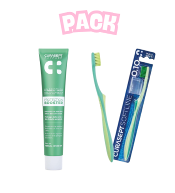 Curasept Dentifrice Booster Herbal Invasion 75ml+Brosse a Dents Maxi Soft Pack