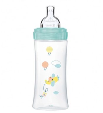 Dodie Biberon senstation+ Tétine plate 330ml +6m Air