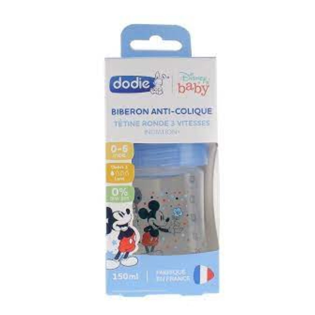 Dodie Biberon Anti-Colique Mickey Bleu 0-6m 150ml Dodie Biberon Anti-Colique Mickey Bleu 0-6m 150ml