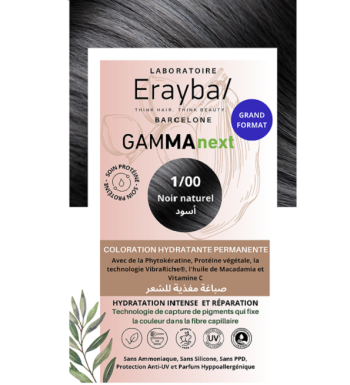 Erayba Gamma Next Coloration 1/00 Noir Naturel Coloration Hydratante Permanente