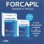 Forcapil Cheveux Et Ongles – 180 Gelules = Forcapil 60 Gelules Offert