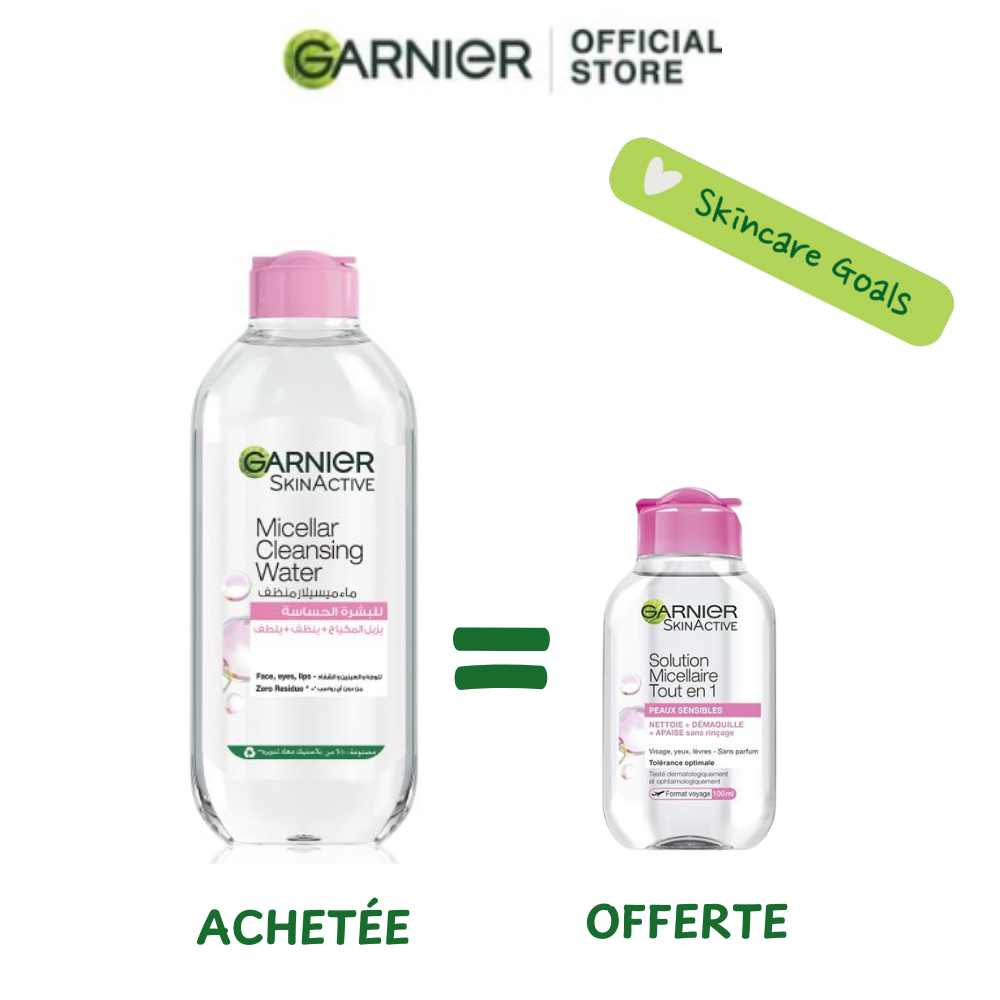 Garnier Eau Micellaire Peaux Sensibles 400ml + Eau Micellaire 100ml Offerte Garnier Eau Micellaire Peaux Sensibles 400ml + Eau Micellaire 100ml Offerte