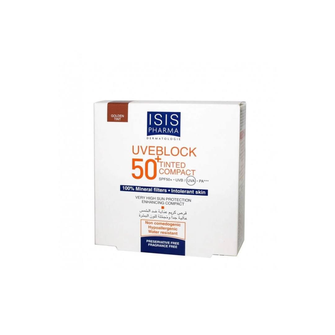 Isispharma Uveblock 50+ Compact Teinte Doree 10g Isispharma Uveblock 50+ Compact Teinte Doree 10g