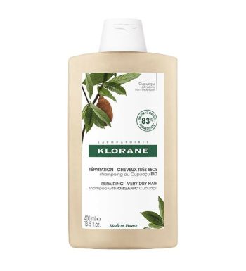 Klorane – Shampoing Réparation au Cupuaçu BIO – Cheveux très secs 400 ml