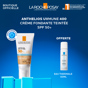 La Roche Posay Anthelios Creme Fondante Teinte UVMUNE 400 50ml+Eau Thermale 50ml Pack