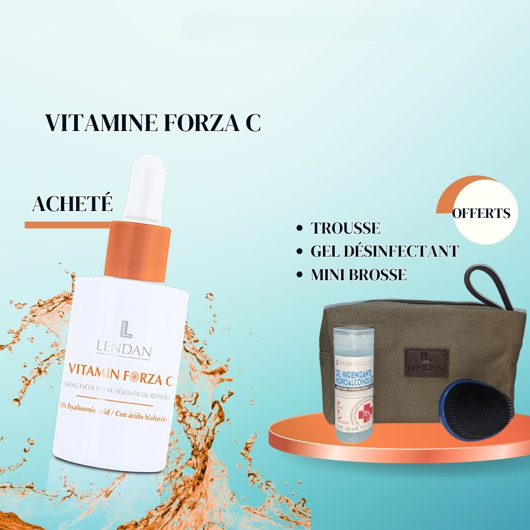 Lendan Vitamin Forza C Serum Facial Reparateur 30 ml = Trousse + Désinfectant + Brosse Offerts Lendan Vitamin Forza C Serum Facial Reparateur 30 ml = Trousse + Désinfectant + Brosse Offerts
