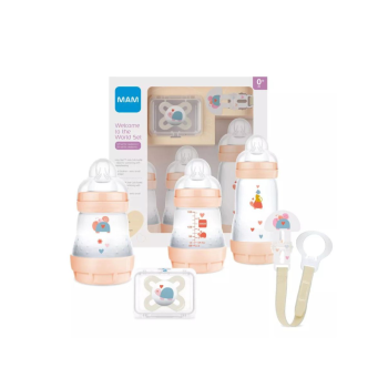 Mam Duo World Set +0m Biberon Gm & Peaux Mix+Attache Sucette+Sucette +0m