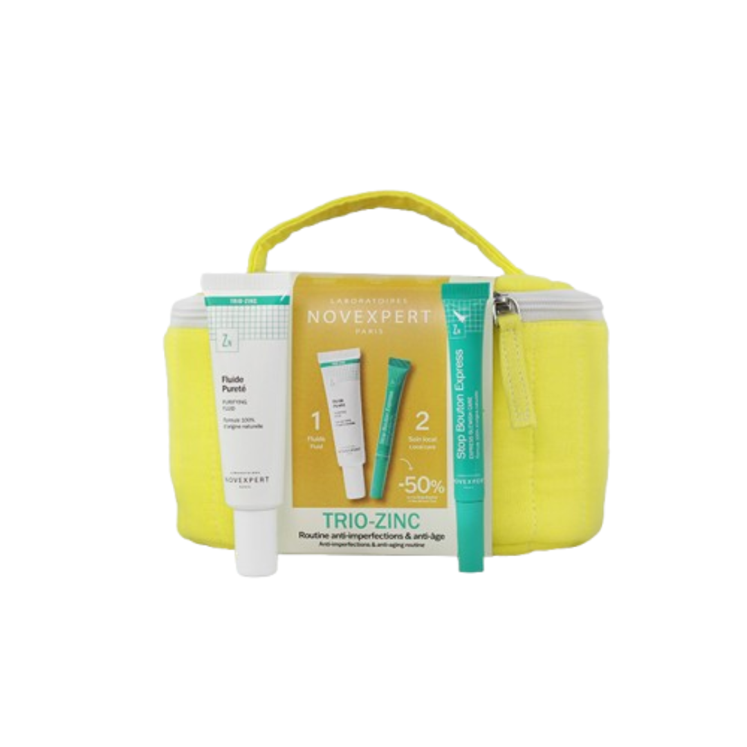Novexpert Fluide Purete Trio-Zinc 30ml+Stop Bouton Express 7ml Trousse Novexpert Fluide Purete Trio-Zinc 30ml+Stop Bouton Express 7ml Trousse
