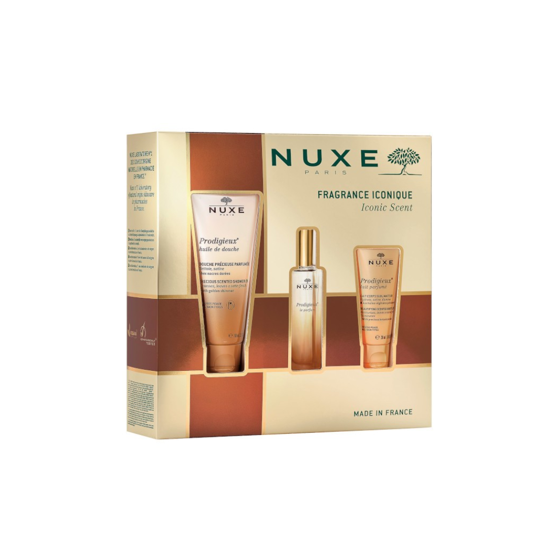 Nuxe coffret Prodigieuse Huile douche+ Le parfum+ Lait parfume Nuxe coffret Prodigieuse Huile douche+ Le parfum+ Lait parfume