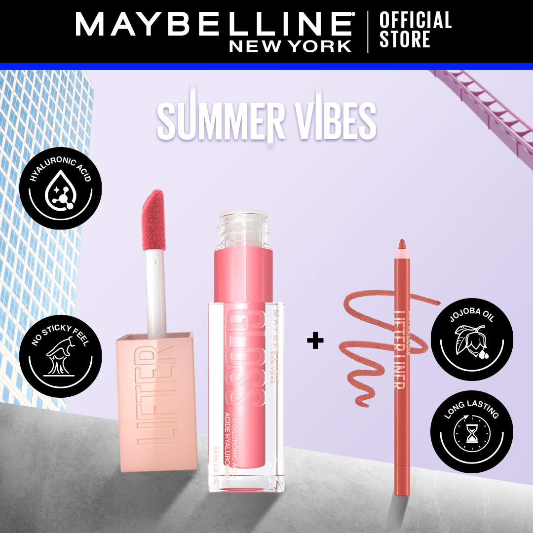 Maybelline Lifter Gloss 004 Silk 5.4ml + Lift Liner 004 Out Of Line Pack Maybelline Lifter Gloss 004 Silk 5.4ml + Lift Liner 004 Out Of Line Pack