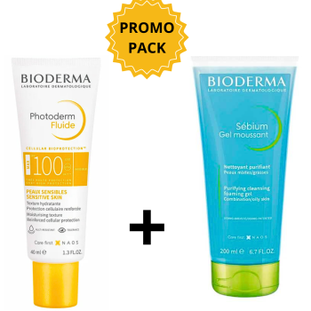 Photoderm Duo Pack Fluide Max Invisible Spf100+Sebium Gel Moussant