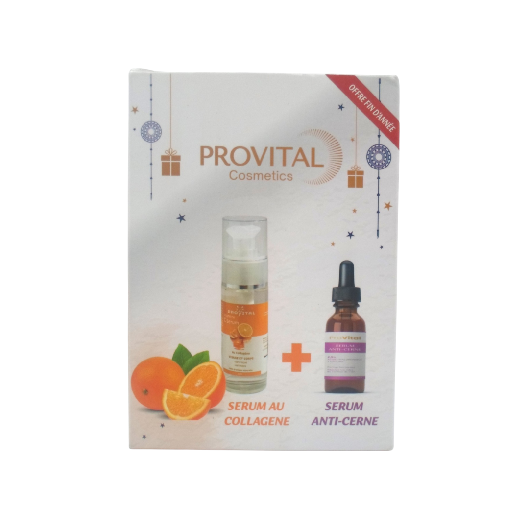 Pro Vital Serum au Collagene 30ml+ Serum Anti-Cerne 10ml Pack Pro Vital Serum au Collagene 30ml+ Serum Anti-Cerne 10ml Pack
