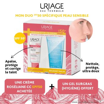 Uriage Roseliane CC Creme Teinte Claire spf50+ 40 ml + Gel Surgras 50ml Offert