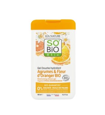 SO BIO GEL DOUCHE AGRUMES FLEURS D’ORANGER 450ML