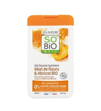 SO BIO GEL DOUCHE MIEL DE FLEURS ET ABRICOT 450ML
