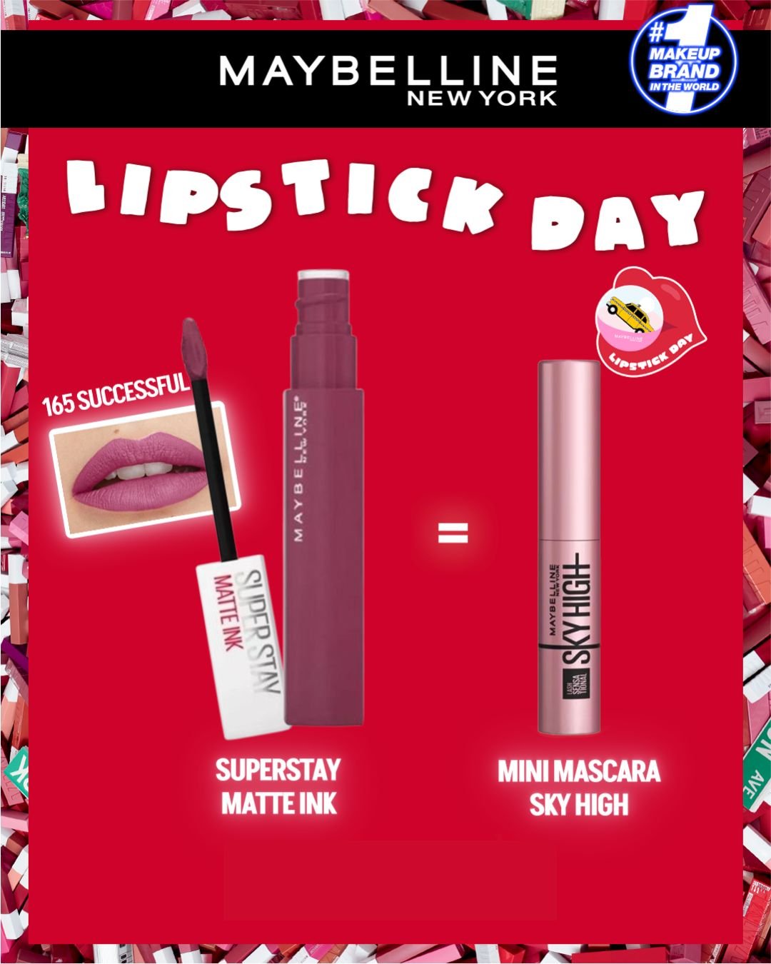 MAYBELLINE SUPERSTAY MATTE INK Pinks 165 SUCCESSFUL = MNY SKY HIGH MINI MAYBELLINE SUPERSTAY MATTE INK Pinks 165 SUCCESSFUL = MNY SKY HIGH MINI