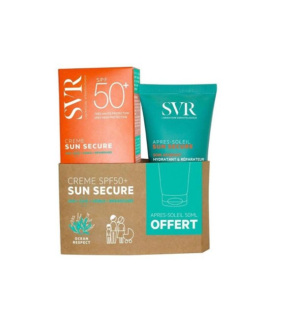SVR ECRAN SUN SECURE CREME SPF 50ML = LAIT APRES SOLEIL 50ML OFFERT SVR ECRAN SUN SECURE CREME SPF 50ML = LAIT APRES SOLEIL 50ML OFFERT