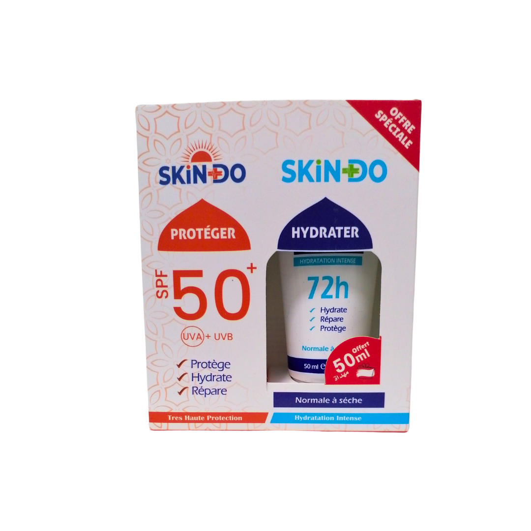 Skindo Ecran Solaire Invisible + Creme hydratante Peaux Normale a Seches Skindo Ecran Solaire Invisible + Creme hydratante Peaux Normale a Seches