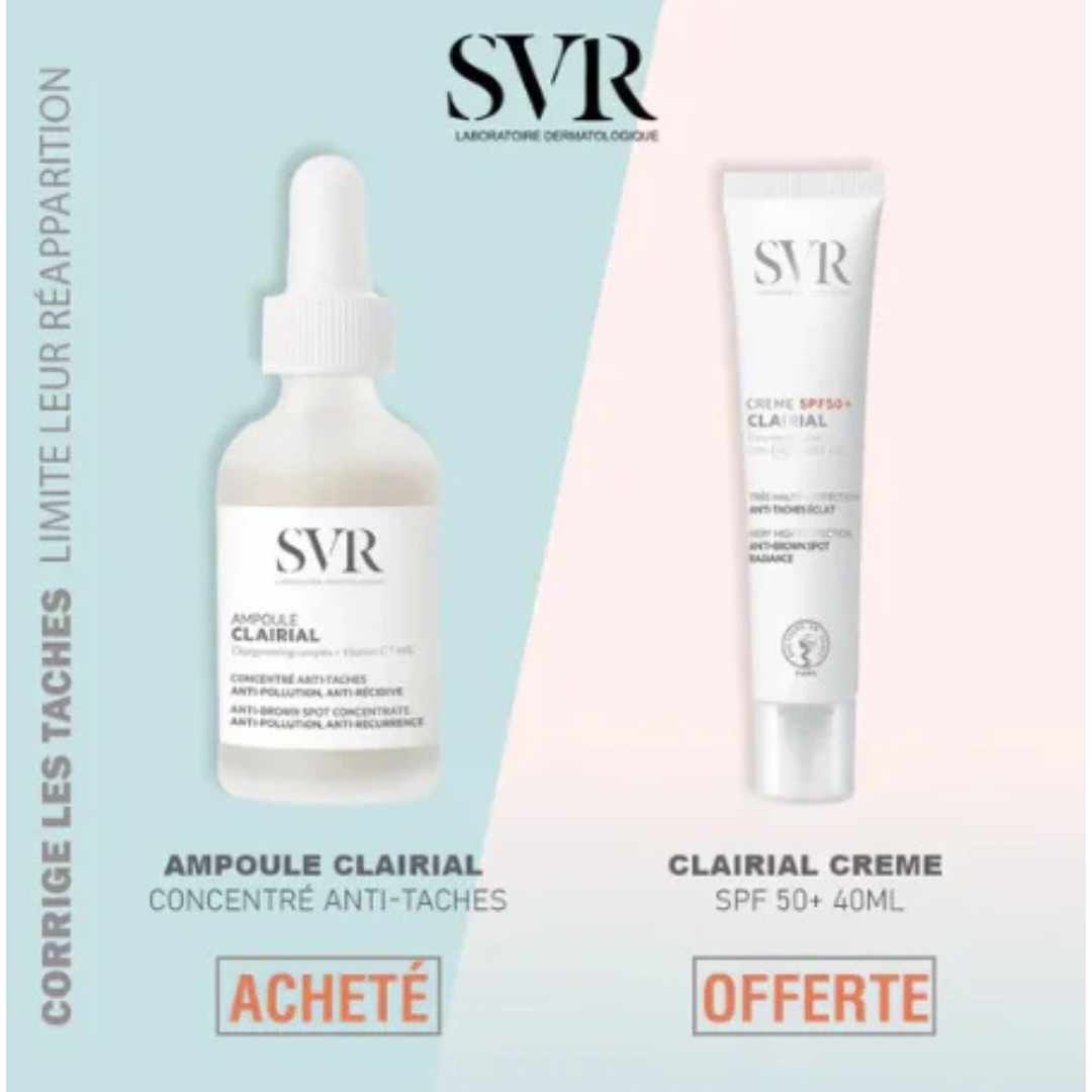 Svr Clairial Ampoule 30ml+Clairial Creme Spf50+ 40ml Pack Svr Clairial Ampoule 30ml+Clairial Creme Spf50+ 40ml Pack