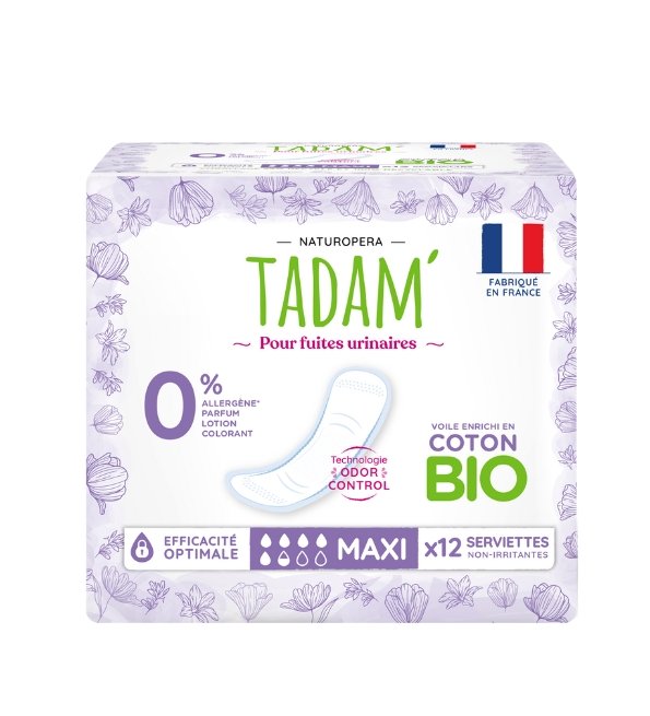 TADAM SERVIETTES FUITES URINAIRES MAXI X 12 TADAM SERVIETTES FUITES URINAIRES MAXI X 12