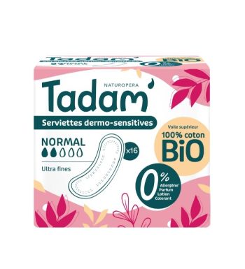 TADAM SERVIETTES DERMO-SENSITIVES ULTRA NORMAL X16