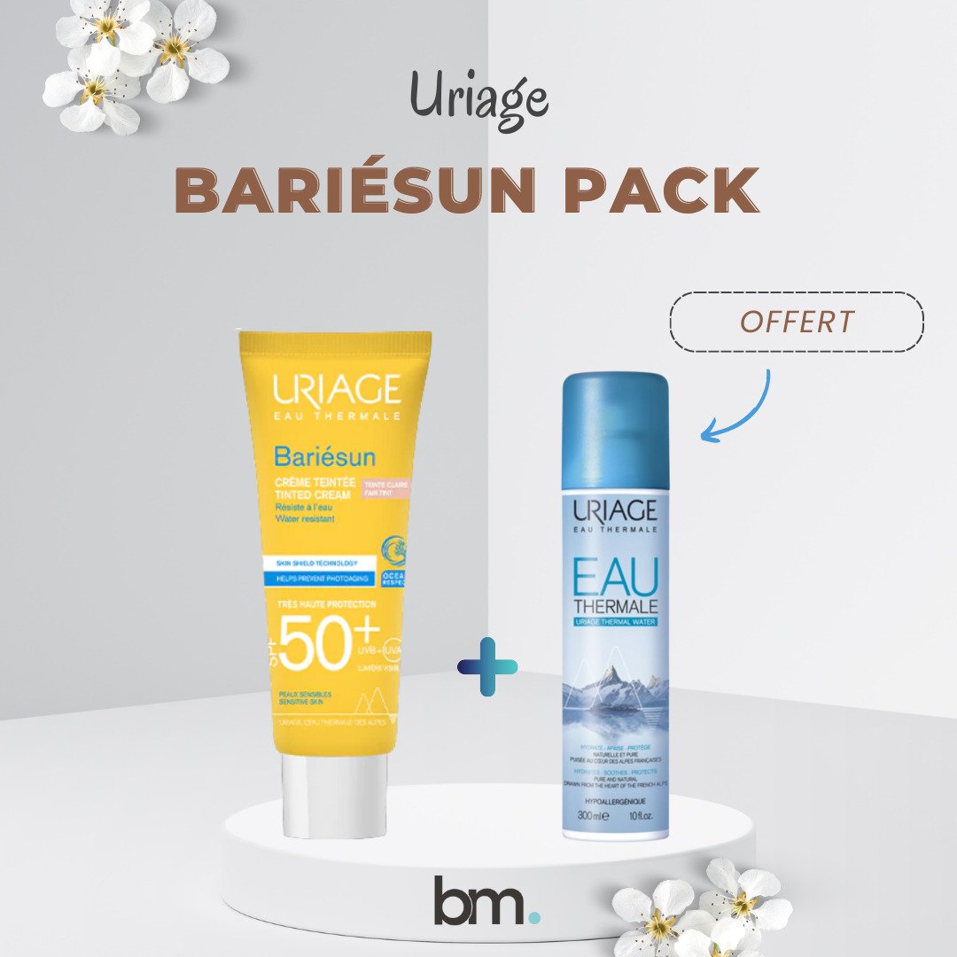 Uriage Bariesun Ecran Teinte Claire + Eau thermale 50ml OFFERT Uriage Bariesun Ecran Teinte Claire + Eau thermale 50ml OFFERT