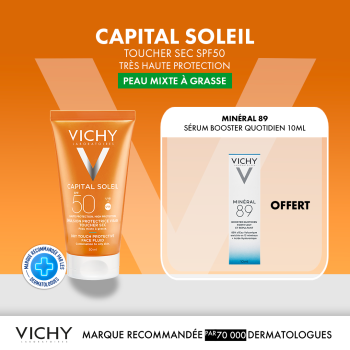 Vichy Capital Soleil Creme Anti-Brillance 50ml+MINERAL 89 Format Voyage