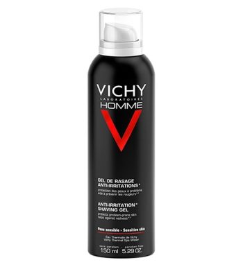 Vichy Homme Gel de Rasage Anti-Irritations Peau Sensible | 150ml