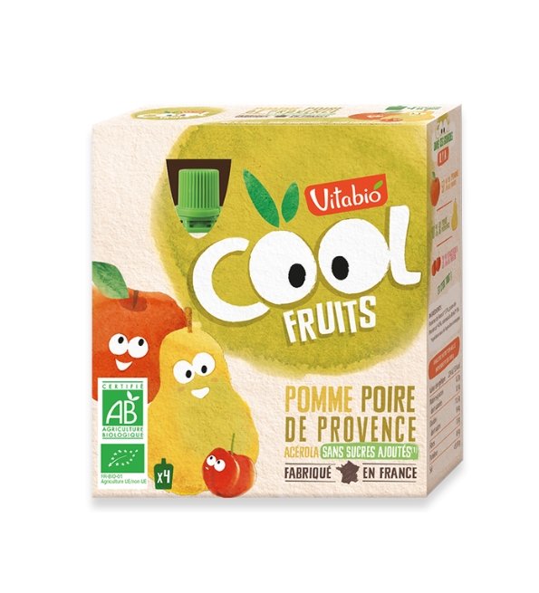 VITABIO COOL FRUITS POMME ACEROLA 4 X 90G VITABIO COOL FRUITS POMME ACEROLA 4 X 90G