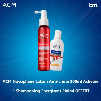 Acm Novophane Lotion anti-chute – 100 ml + Shampooing Energisant 200ml Offert