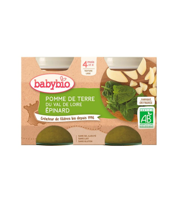 BABYBIO POT POMME DE TERRE EPINARD 2 X 130 G